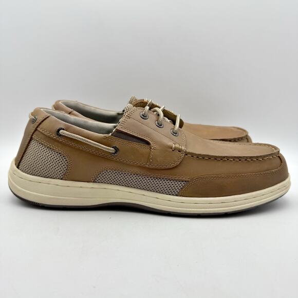 Dockers Mens Beacon Boat Shoes US 12 M EU 46 Tan Leather Water Resistant EUC main image 11